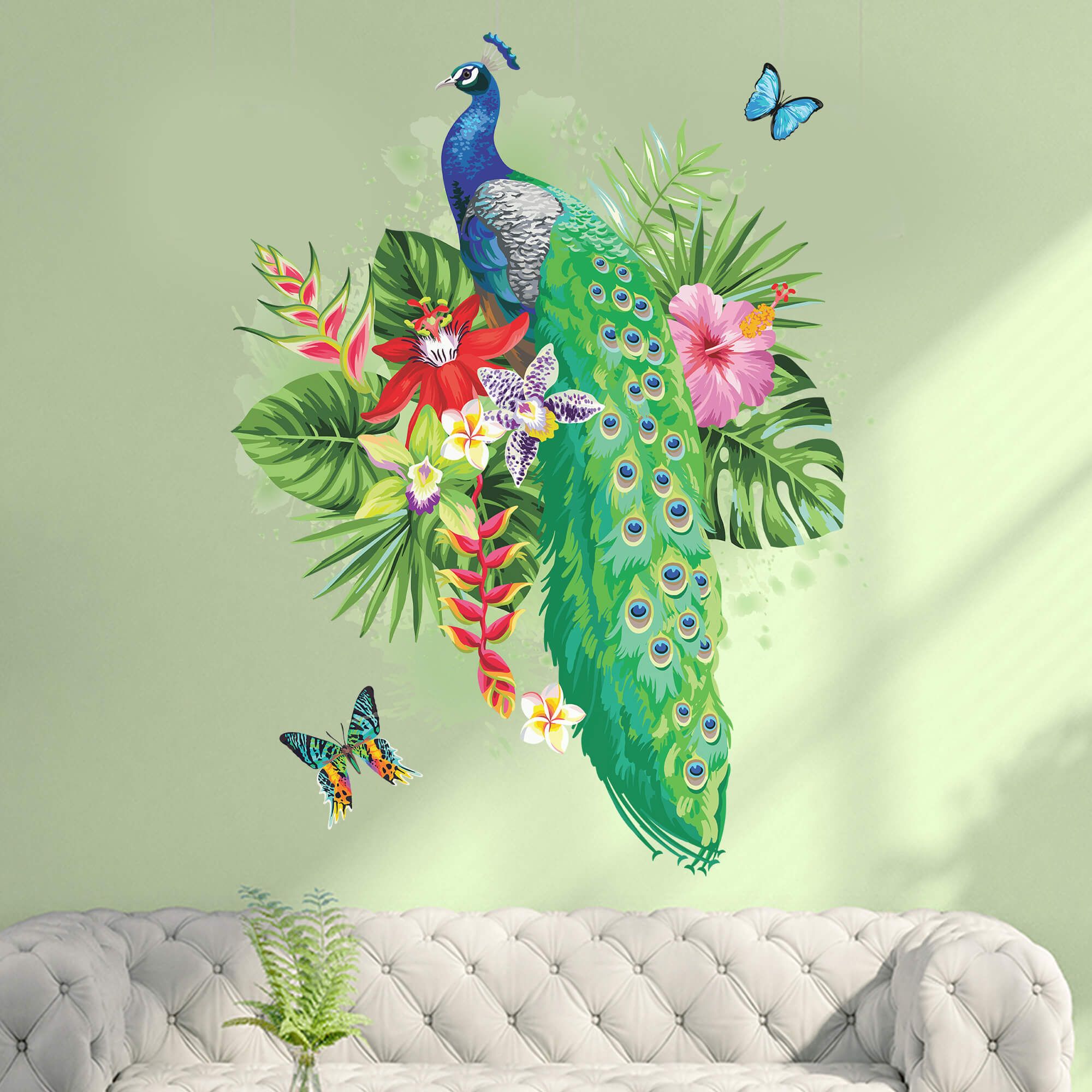 Magnificence of a Peacock - Wall Stickers & Decals by Asian Paints